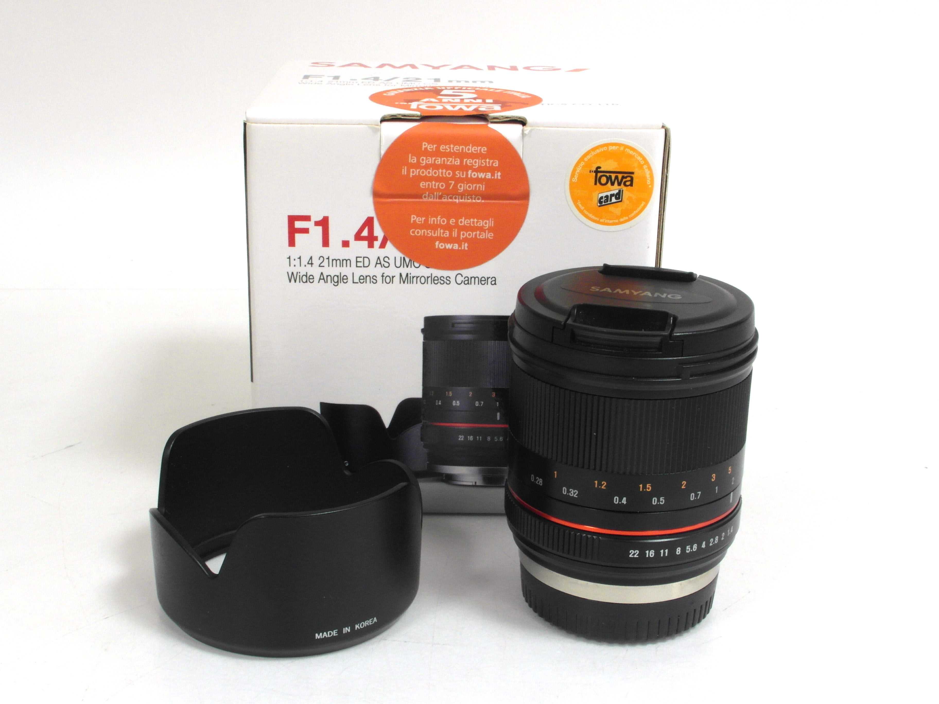 Samyang 21mm f/1.4