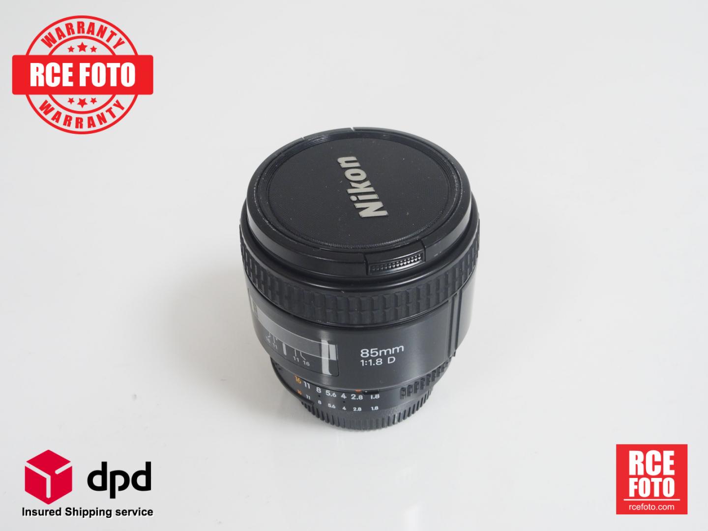 Objectif Nikon AF 85mm F/1.8 D – Focale Fixe, Monture F, Autofocus, Occasion